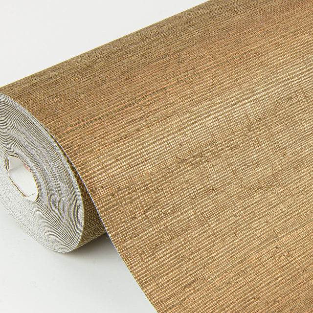 Caihon Bronze Sisal Grasscloth Wallpaper with Distressed Textures - A-Street Prints 2972-86119