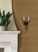 Caihon Bronze Sisal Grasscloth Wallpaper with Distressed Textures - A-Street Prints 2972-86119