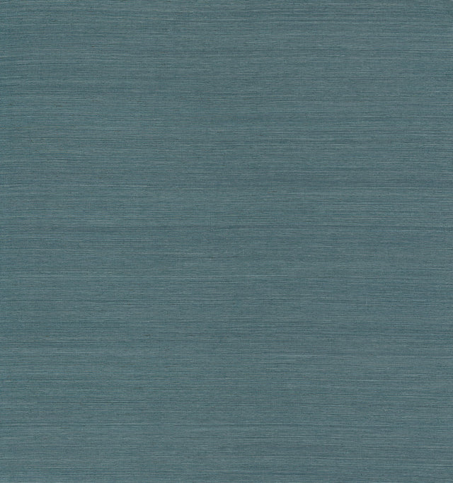 Aiko Blue Sisal Grasscloth Wallpaper with Distressed Textures Pattern, Modern Style - Brewster 2972-86122