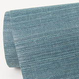 Aiko Blue Sisal Grasscloth Wallpaper with Distressed Textures Pattern, Modern Style - Brewster 2972-86122