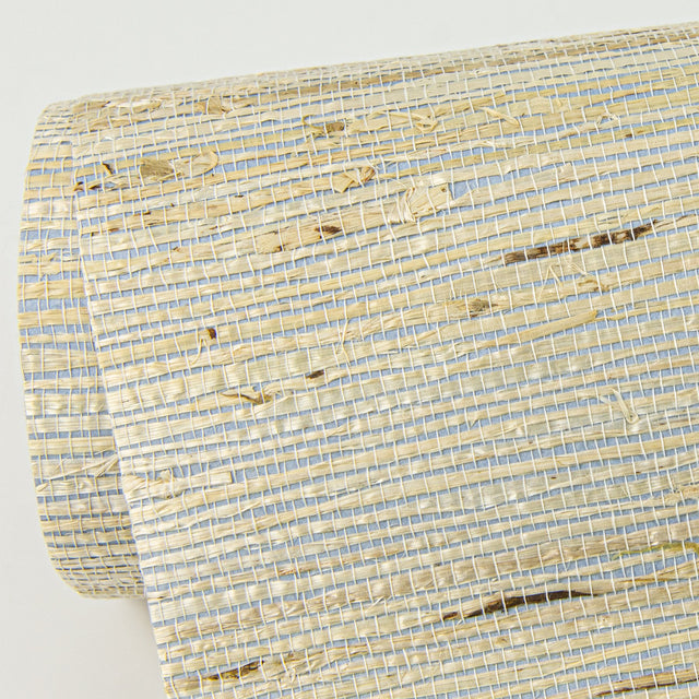 Aiko Silver Sisal Grasscloth Wallpaper with Distressed Textures Bohemian Style - 2972-86123
