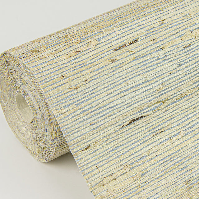 Aiko Silver Sisal Grasscloth Wallpaper with Distressed Textures Bohemian Style - 2972-86123