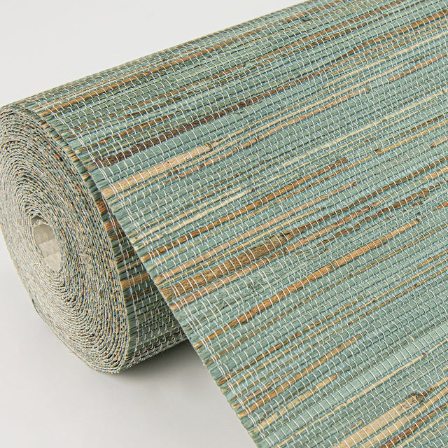 Kira Turquoise Hemp Grasscloth Wallpaper with Distressed Textures  A?Street Prints 2972-86125