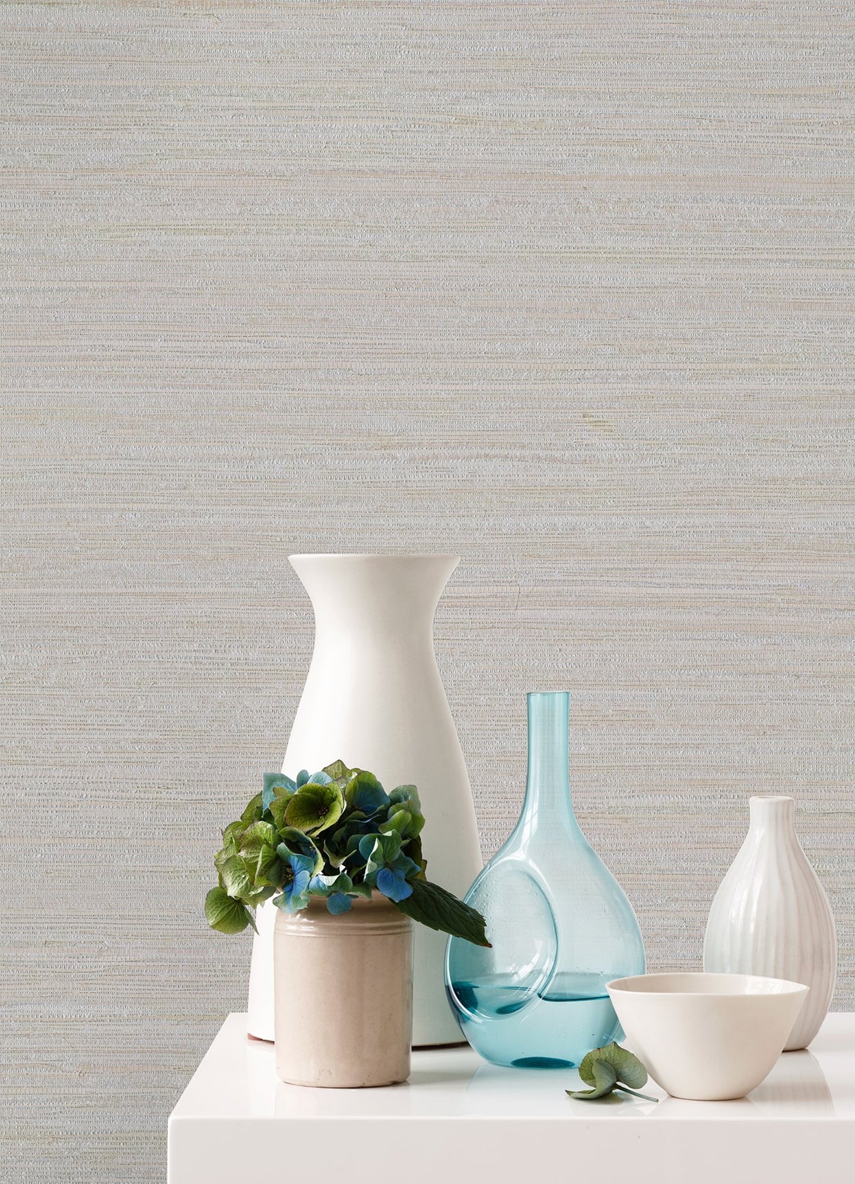 Kira Dove Hemp Grasscloth Wallpaper with Distressed Textures Modern Style - A-Street Prints 2972-86128