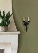 Kira Sage Hemp Grasscloth Wallpaper with Distressed Textures Pattern, Modern Style - A-Street Prints 2972-86131
