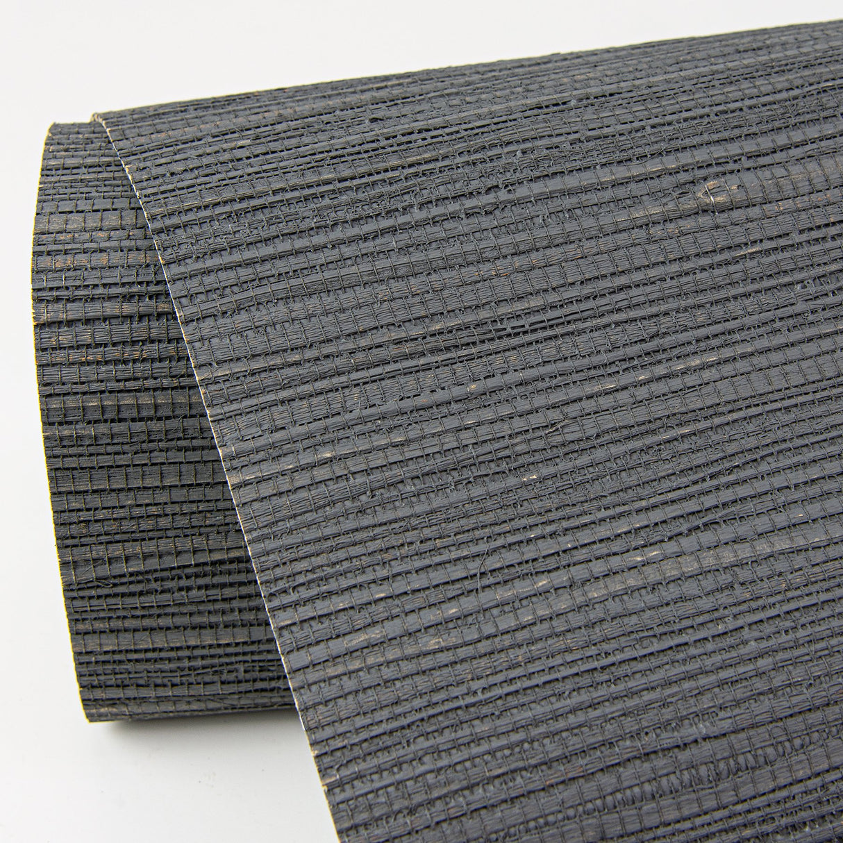 Kira Charcoal Hemp Grasscloth Wallpaper with Distressed Textures - A?Street Prints 2972-86132