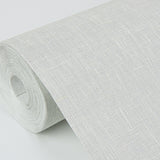 Donmei Light Grey Linen Wallpaper with Fabric & Woven Texture - A-Street Prints 2972-86134