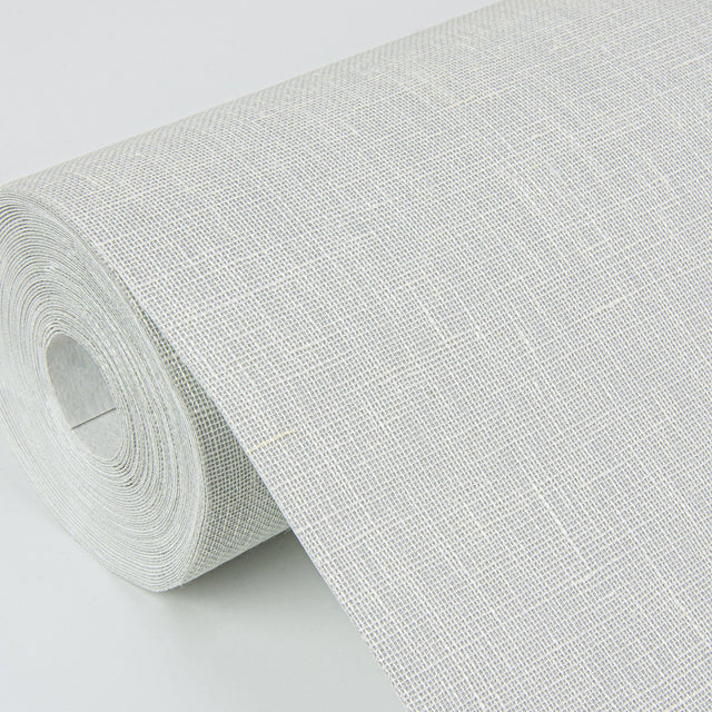 Donmei Light Grey Linen Wallpaper with Fabric & Woven Texture - A-Street Prints 2972-86134