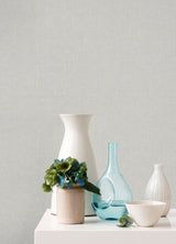 Donmei Light Grey Linen Wallpaper with Fabric & Woven Texture - A-Street Prints 2972-86134