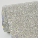Donmei Grey Linen Wallpaper with Fabric & Woven Texture - A-Street Prints 2972-86135