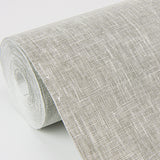 Donmei Grey Linen Wallpaper with Fabric & Woven Texture - A-Street Prints 2972-86135