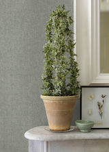 Sheer Linen Grey by Ronald Redding Linen Weave Wallpaper – York Designer Series GRL86135
