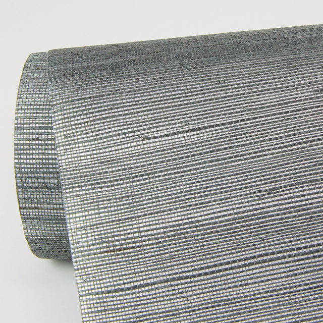 Sakiya Slate Sisal Grasscloth Wallpaper with Distressed Textures - A-Street Prints 2972-86138