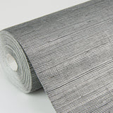 Sakiya Slate Sisal Grasscloth Wallpaper with Distressed Textures - A-Street Prints 2972-86138