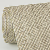 Jia Taupe Paper Weave Grasscloth Wallpaper with Distressed Textures - A-Street Prints 2972-86140
