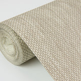 Jia Taupe Paper Weave Grasscloth Wallpaper with Distressed Textures - A-Street Prints 2972-86140