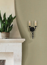 Yanyu Sage Paper Weave Grasscloth Wallpaper with Distressed Texture, Modern - A-Street Prints 2972-86143