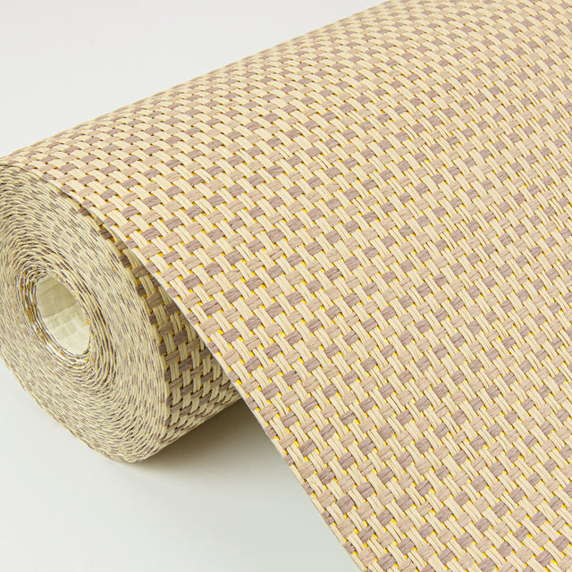 Maylin Gold Paper Weave Grasscloth Wallpaper with Distressed Textures - A-Street Prints 2972-86144