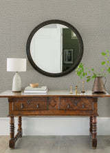 Hui Grey Paper Weave Grasscloth Wallpaper with Diamond Geometric Weave - A?Street Prints 2972-86146