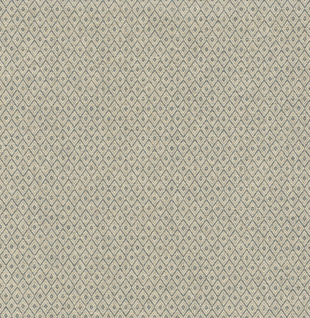 Hui Denim Paper Weave Grasscloth Wallpaper with Geometric Diamond Pattern, Bohemian Style - A-Street Prints 2972-86148