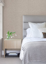 Hui Mauve Paper Weave Grasscloth Wallpaper with Geometric Diamond Weave - A-Street Prints 2972-86149
