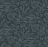 Lei Navy Leaf Wallpaper with Botanical Farmhouse Style - A?Street Prints 2972-86153