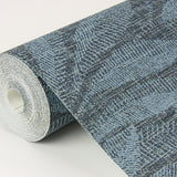 Lei Navy Leaf Wallpaper with Botanical Farmhouse Style - A?Street Prints 2972-86153