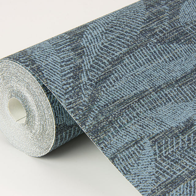 Lei Navy Leaf Wallpaper with Botanical Farmhouse Style - A?Street Prints 2972-86153