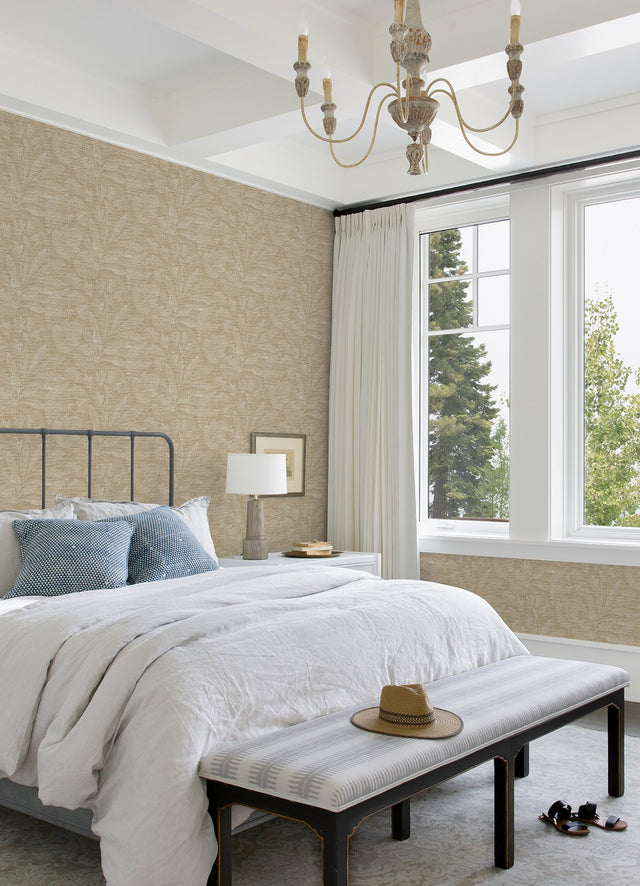 Lei Wheat Leaf Wallpaper in Wheat Botanical Farmhouse Style - A-Street Prints 2972-86155