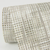 Ting Taupe Lattice Wallpaper with Modern Abstract Lattice - A-Street Prints 2972-86156