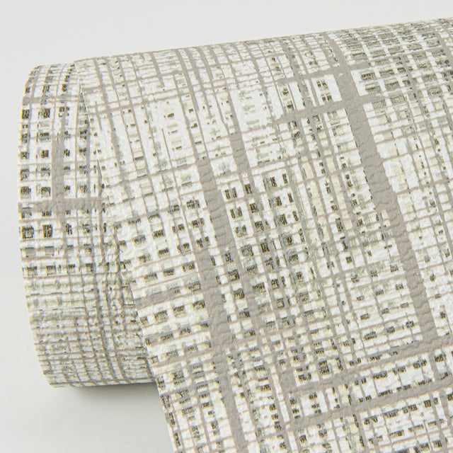 Ting Taupe Lattice Wallpaper with Modern Abstract Lattice - A-Street Prints 2972-86156