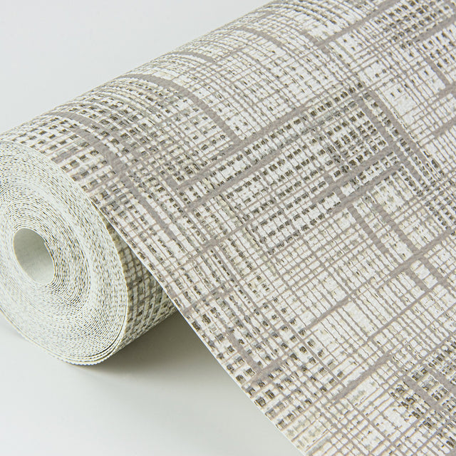 Ting Taupe Lattice Wallpaper with Modern Abstract Lattice - A-Street Prints 2972-86156