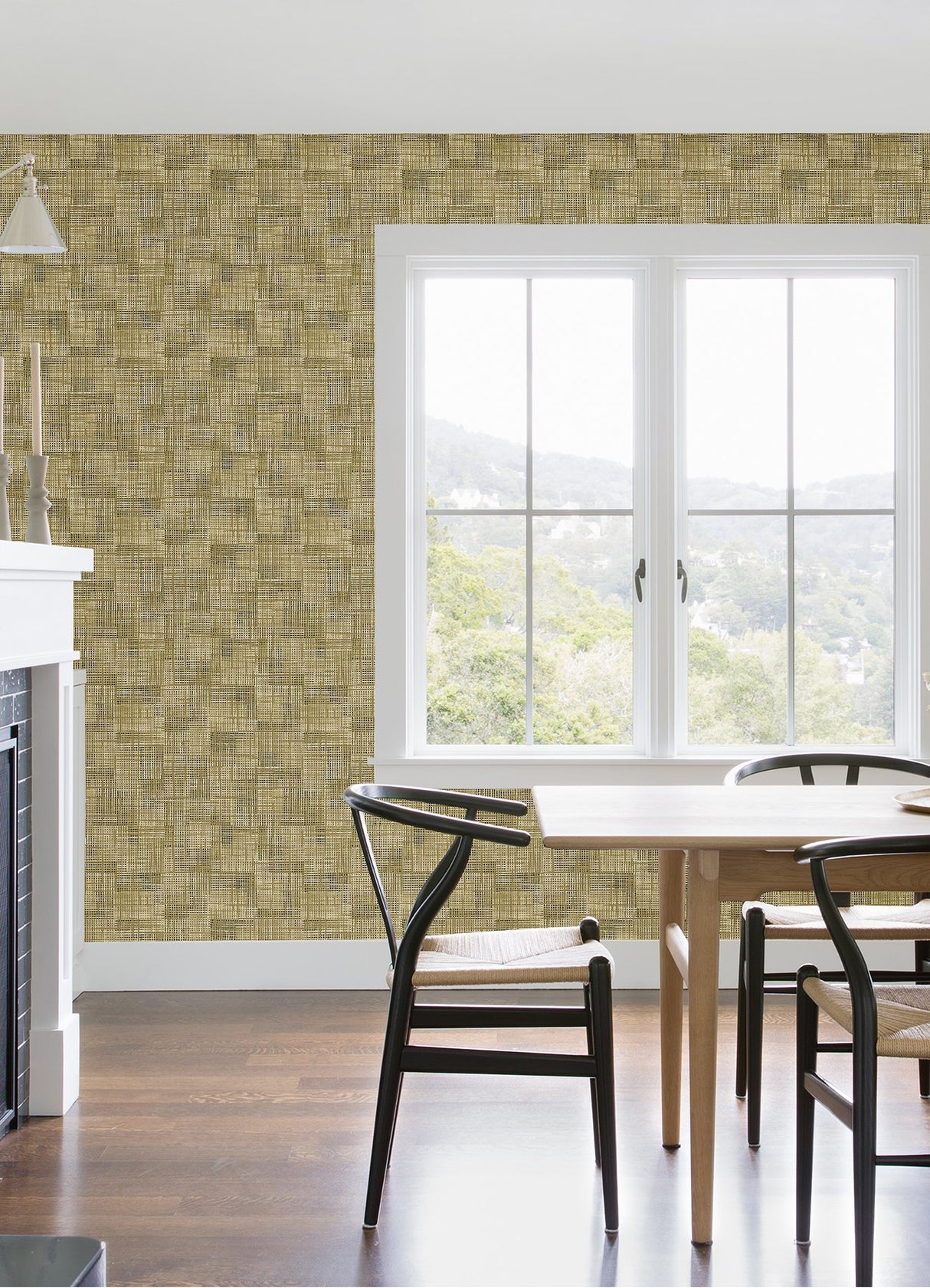 Ting Brown Lattice Wallpaper with Modern Abstract Pattern - A-Street Prints 2972-86160