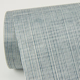Yawen Blue String Wallpaper with Fabric & Woven Texture, Modern Graphics - A-Street Prints 2972-86172