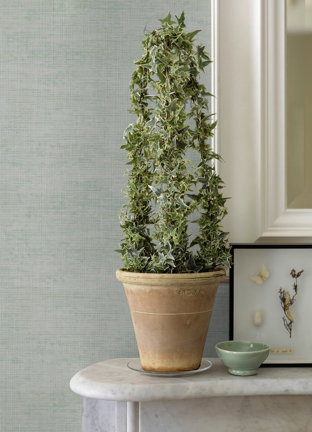 Yawen Green String Wallpaper with Fabric & Woven Textures Modern Style - A-Street Prints 2972-86173