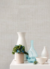 Yawen Taupe String Wallpaper with Modern Fabric & Woven Texture - A-Street Prints 2972-86174