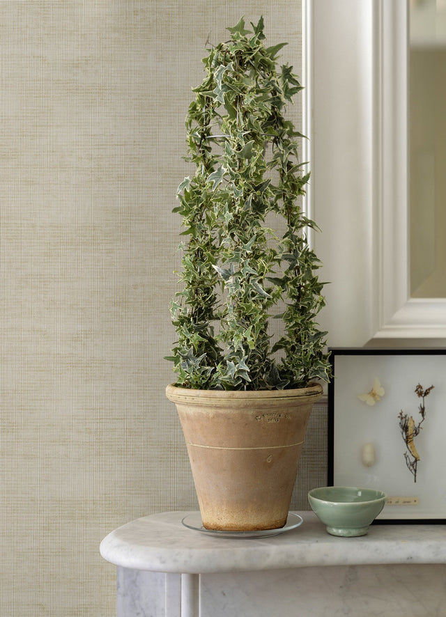 Yawen Gold String Wallpaper with Modern Fabric & Woven Texture - A-Street Prints 2972-86175