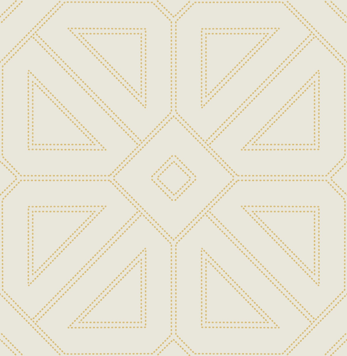 Voltaire Gold Beaded Geometric Wallpaper with Glam Metallic Dot Grid - A-Street Prints 2973-87370