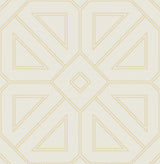 Voltaire Gold Beaded Geometric Wallpaper with Glam Metallic Dot Grid - A-Street Prints 2973-87370
