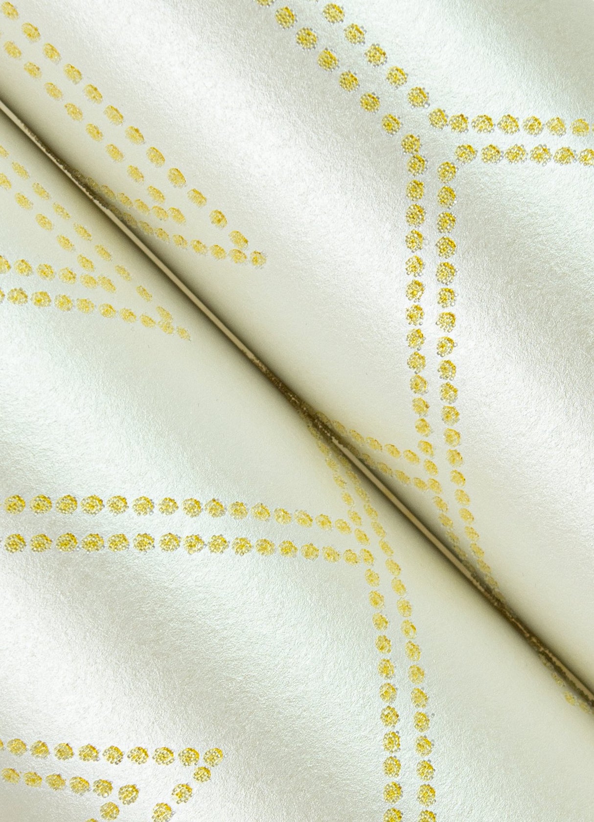 Voltaire Gold Beaded Geometric Wallpaper with Glam Metallic Dot Grid - A-Street Prints 2973-87370