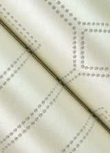 Voltaire Grey Beaded Geometric Wallpaper with Glam Metallic Dotted Geometric Pattern - A-Street Prints 2973-87371