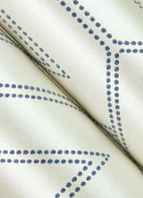 Voltaire Indigo Beaded Geometric Wallpaper with Metallic Beaded Graphic Geometric Motif - A-Street Prints 2973-87372