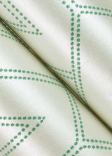 Voltaire Green Beaded Geometric Wallpaper with Metallic Glam Geometric Pattern - A-Street Prints 2973-87373