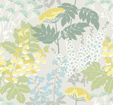 Brie Pastel Forest Flowers Wallpaper with Modern Botanical Pattern - A-Street Prints 2973-90009