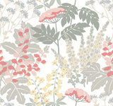Brie Pink Forest Flowers Wallpaper with Modern Botanical Motif - A-Street Prints 2973-90014