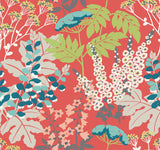 Brie Red Forest Flowers Wallpaper with Modern Botanical Pattern - A-Street Prints 2973-90021
