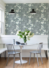 Nicolette Grey Floral Trail Wallpaper with Modern Botanical Flower Pattern - A-Street Prints 2973-90108