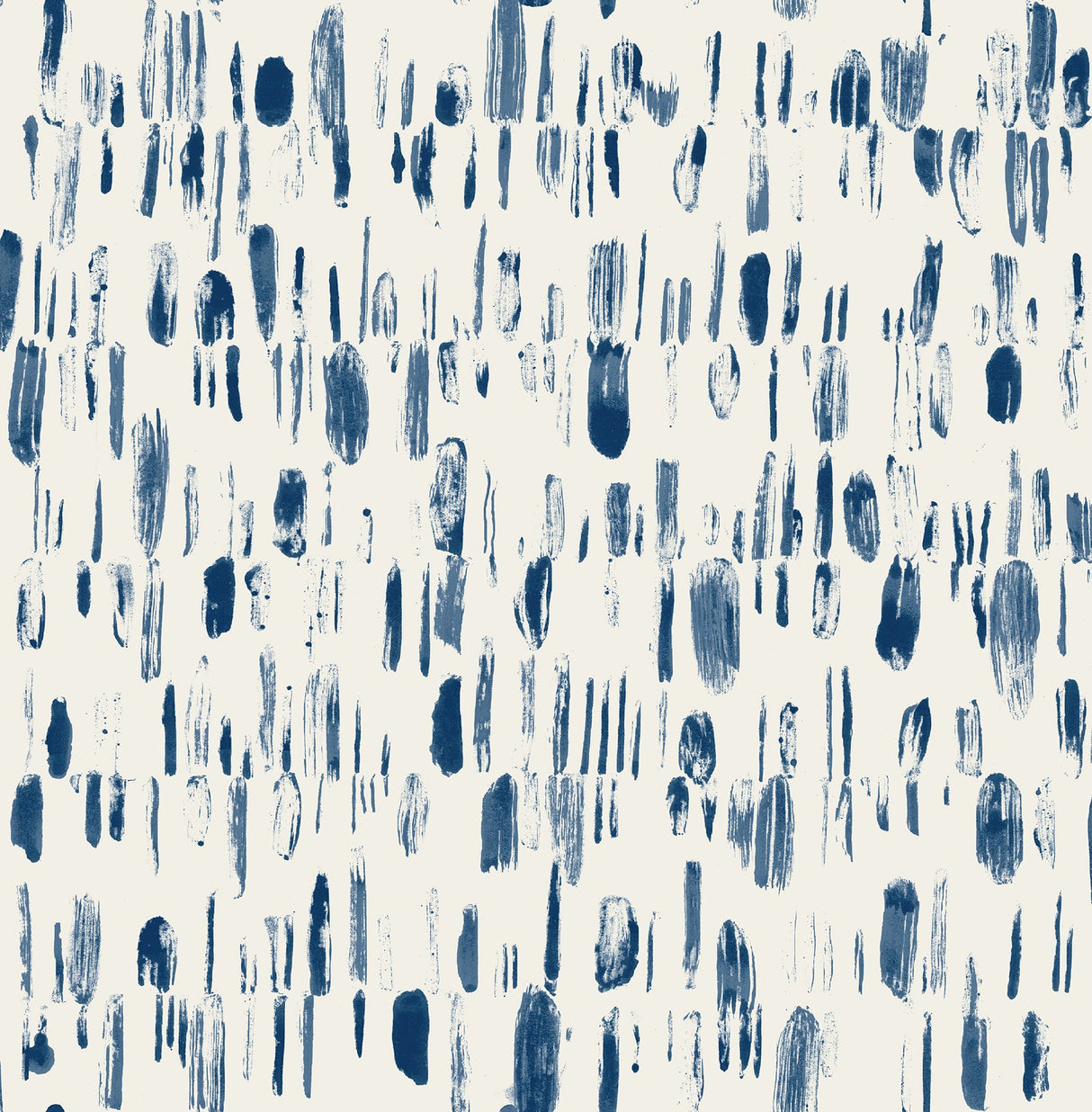 Dwell Navy Brushstrokes Blue Wallpaper with Abstract Modern Pattern - A-Street Prints 2973-90202