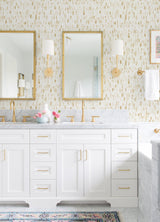 Dwell Gold Brushstrokes Wallpaper with Metallic Abstract Modern Pattern - A-Street Prints 2973-90203