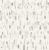 Dwell Grey Brushstrokes Wallpaper with Modern Abstract Metallic Accents - A-Street Prints 2973-90204